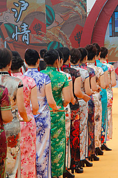 旗袍秀,西瓜灯文化节