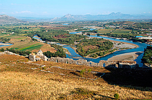 阿尔巴尼亚,基尔酒,河,城堡