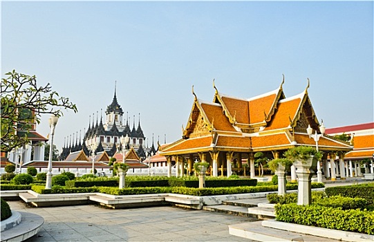 金属,城堡,寺院,曼谷,泰国