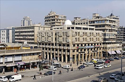 街道,现代建筑,阿勒颇,叙利亚,中东,亚洲