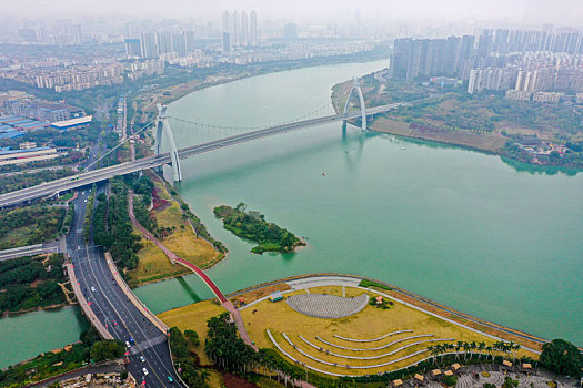 邕江全景图图片