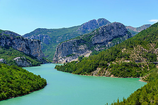 水库,垫,河,阿尔巴尼亚,欧洲