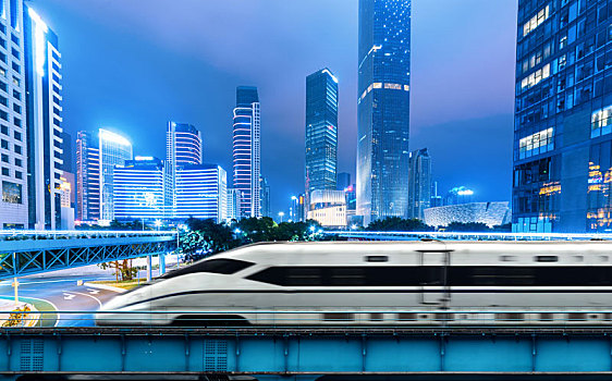 高速列車,市中,穿梭