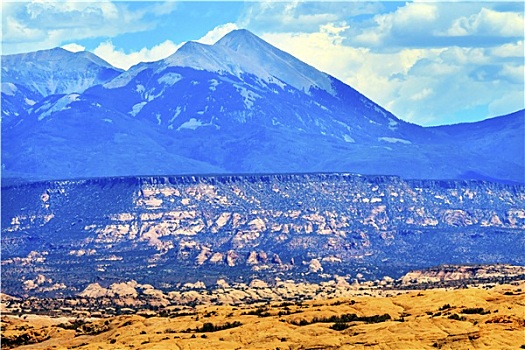 山,石头,峡谷,拱门国家公园,犹他