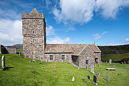教堂,建造,13世纪,氏族,岛,外赫布里底群岛,苏格兰,英国,欧洲