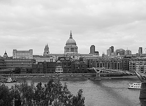 黑白,泰晤士河,伦敦