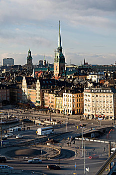 历史,城镇,加玛,斯德哥尔摩,瑞典,斯堪的纳维亚,欧洲