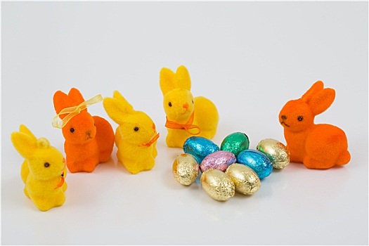 复活节彩蛋,漂亮,兔子
