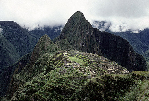 秘鲁,安第斯山,马丘比丘,古老,印加,场所,山,背景
