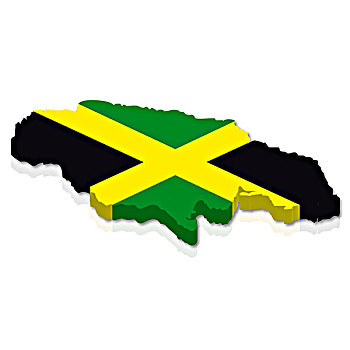 轮廓,旗帜,牙买加