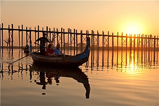 乌本桥,曼德勒,缅甸