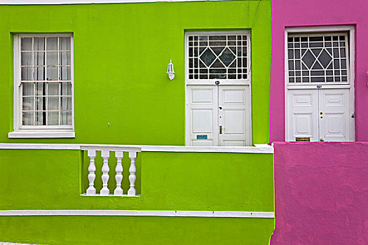 彩色,房子,马来,区域,开普敦,南非,非洲