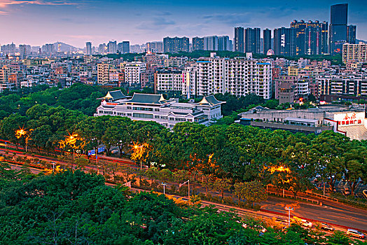 中国广东深圳南山都市夜景