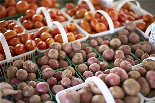 土豆,西红柿,当谷,砖,农贸市场,多伦多,安大略省,加拿大