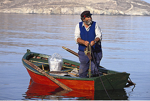 捕鱼者,米克诺斯岛,基克拉迪群岛,希腊