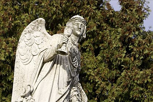 天使,雕塑,中心,墓地,维也纳,奥地利