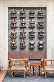 中国成都有铜火锅的墙面装饰