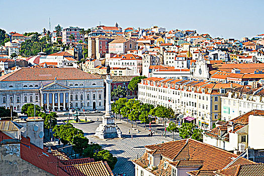 广场,罗斯奥广场,里斯本,葡萄牙