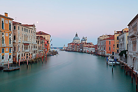 大运河,日落,威尼斯,威尼托,意大利
