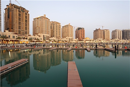 住宅,建筑,空,码头,珍珠,多哈,卡塔尔