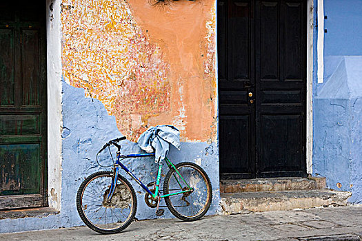 危地马拉,安提瓜岛,自行车,彩色,墙壁