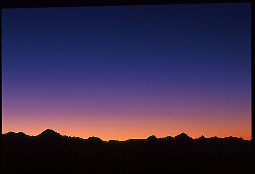 日落,楚加奇山,靠近,冰河,冬天,景色