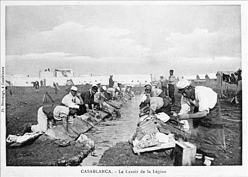 法国人,外籍军团,洗,卡萨布兰卡,摩洛哥,20世纪,艺术家