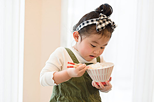 女孩,食物