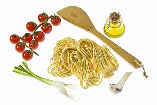 意大利面,蔬菜,橄榄油,抹刀