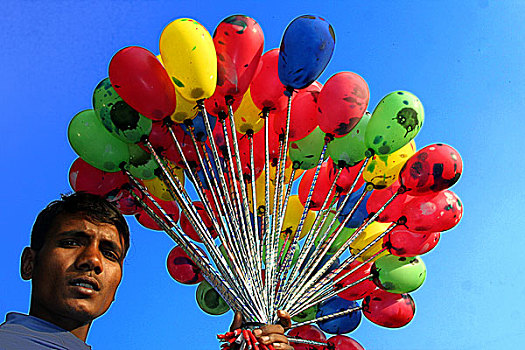 气球,销售,达卡,孟加拉,二月,2008年