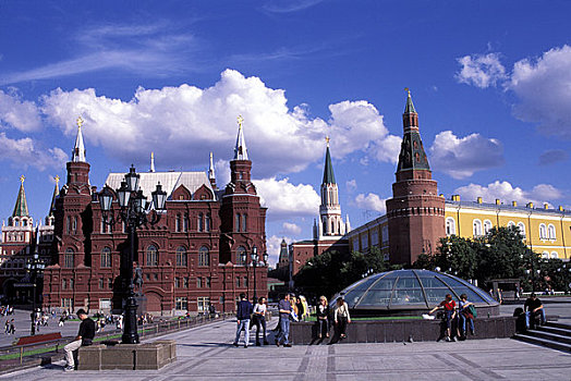 俄罗斯,莫斯科,马涅什纳亚广场,历史,博物馆,克里姆林宫