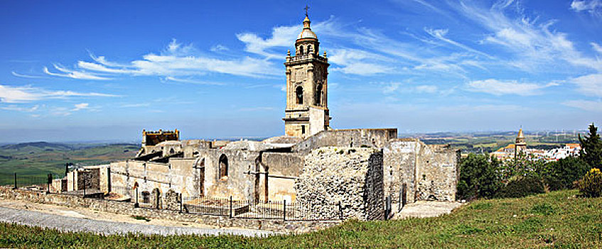 老,教堂建筑,钟楼,麦地那新的尼亚,安达卢西亚,西班牙
