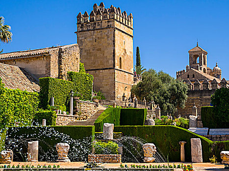 花园,城堡,住宅,科多巴省,安达卢西亚,西班牙,欧洲