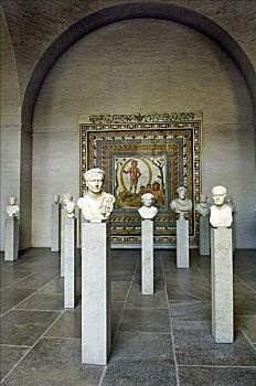 大厅,罗马,肖像,古代雕塑展览馆,慕尼黑,巴伐利亚,德国