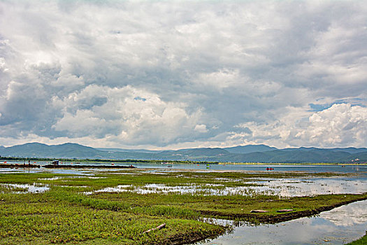 丽江拉市海湿地湖光山色