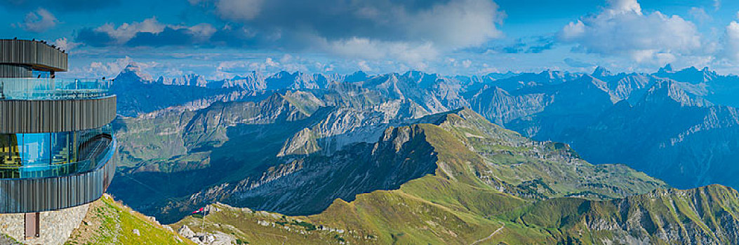 全景,风景,阿尔卑斯山,巴伐利亚,德国,欧洲