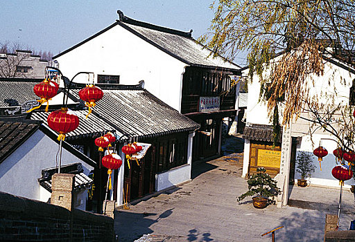 江苏苏州寒山寺外市街枫桥街