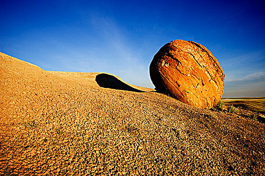 红岩,漂石,艾伯塔省,加拿大