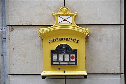 邮箱,靠近,圣母教堂,圣母大教堂,德累斯顿,萨克森,德国,欧洲