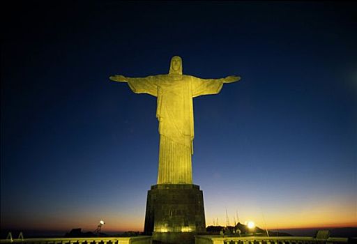 耶稣,救世主,雕塑,山,科科瓦多,里约热内卢,巴西,南美