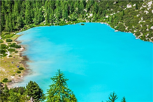 湖,意大利,白云岩,风景
