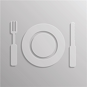 叉子,勺子,象征