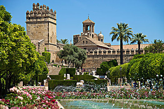 花园,城堡,科多巴省,安达卢西亚,西班牙,欧洲