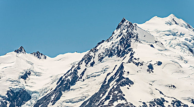 冰河,库克山,雪,山,库克山国家公园,南阿尔卑斯山,坎特伯雷,南岛,新西兰,大洋洲