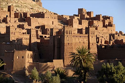 传统,建筑,要塞,山,斜坡,摩洛哥