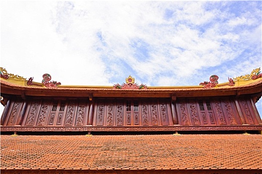 屋顶,装饰,庙宇,越南
