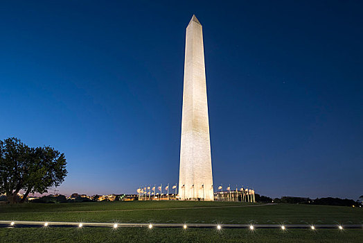 华盛顿纪念碑,光亮,夜晚,国家广场,华盛顿特区