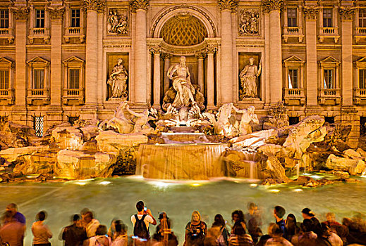 旅游,喷泉,迟,巴洛克,设计,罗马,拉齐奥,意大利,欧洲