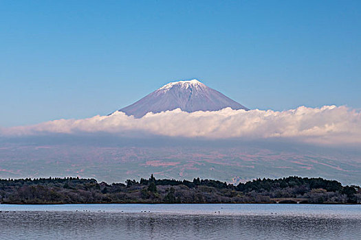 日本,静冈,湖,山,富士山,大幅,尺寸