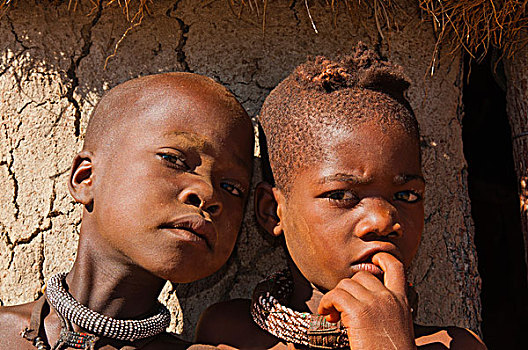 辛巴族,孩子,考科韦尔德,纳米比亚,非洲